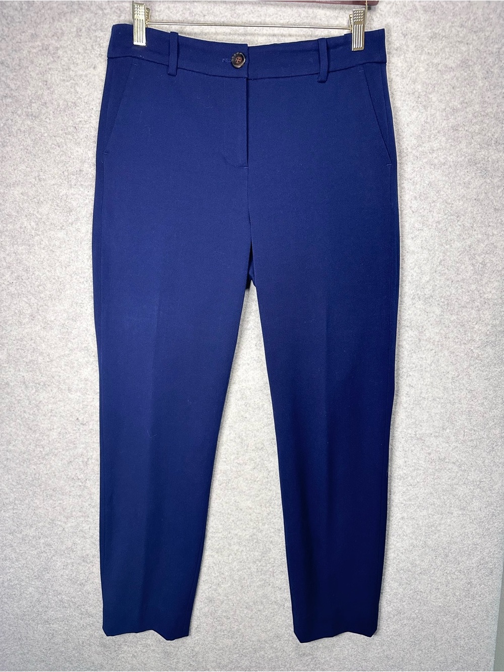J. Crew Women’s Cropped Straight Leg Pants Navy Blue Trousers